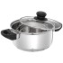 Solimo Stainless Steel Dutch Oven with Glass Lid, Induction Base (18cm, 2 liters)