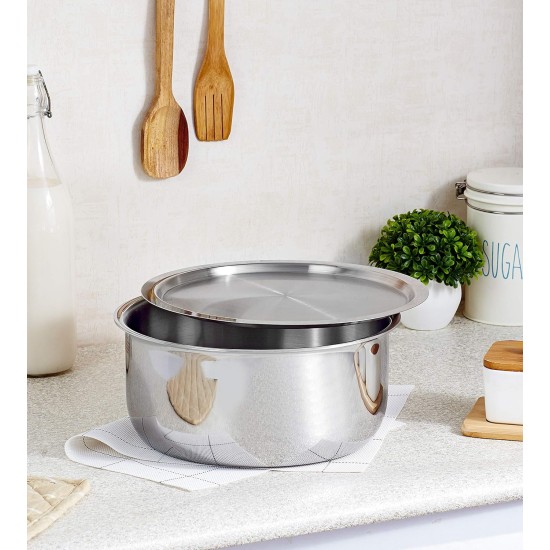 Solimo Triply Tope With Stainless Steel Lid, 24Cm,5Liter