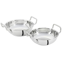 Solimo Stainless Steel Induction Bottom Kadhai Set Size 18Cm,20Cm,1.5 Liter