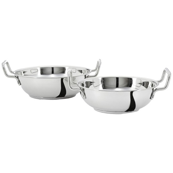 Solimo Stainless Steel Induction Bottom Kadhai Set Size 18Cm,20Cm,1.5 Liter