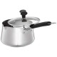Stainless Steel T Pan with Glass Lid & Induction Base, 1.5 Litre