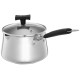 Stainless Steel T Pan with Glass Lid & Induction Base, 1.5 Litre