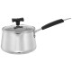 Stainless Steel T Pan with Glass Lid & Induction Base, 1.5 Litre