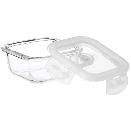 Solimo Airtight Borosilicate Glass Container Set (Transparent,3 Pieces, 350 ml)