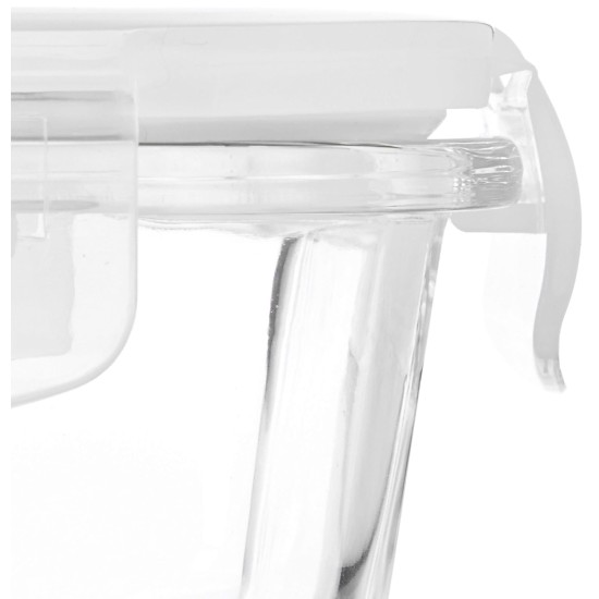 Solimo Airtight Borosilicate Glass Container Set (Transparent,3 Pieces, 350 ml)