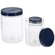Solimo Plastic Checkered Jar Set of 15 (Royal Blue)