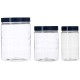 Solimo Plastic Checkered Jar Set of 15 (Royal Blue)