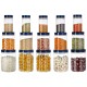 Solimo Plastic Checkered Jar Set of 15 (Royal Blue)