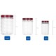 Solimo Plastic Pet Storage Jar and Container, Set of 12 (4 pcs x 300 ml, 4 pcs x 600 ml, 4 pcs x 1.2 ltrs Each) Red Wine | Air Tight | Kitchen Organiser | BPA Free | Stackable