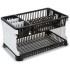 Solimo Plastic Dish Drainer, (Black , 51 cm * 33 cm * 27.2 cm)