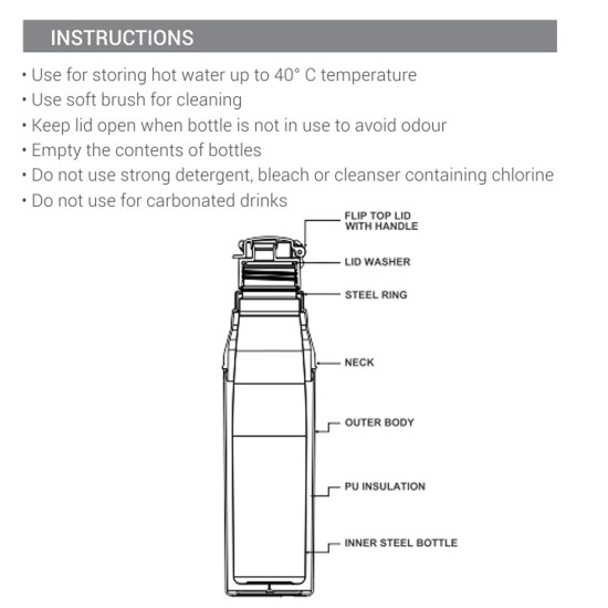 MILTON Kool Steelight 600 Kids Plastic Insulated Water Bottle with Straw, 520 ml, Sipper Bottle, Leak Proof, BPA Free, Food Grade, School & Picnic Bottle, Purple