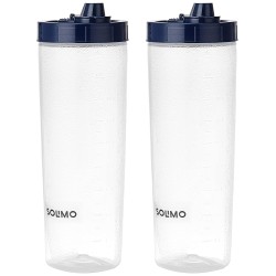 Solimo Plastic Oil Dispenser, Set Of 2 (1 L Each), Dark Blue, 1 liter