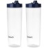 Solimo Plastic Oil Dispenser, Set Of 2 (1 L Each), Dark Blue, 1 liter