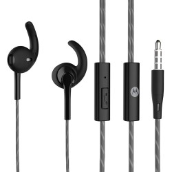Motorola Pace 130 in-Ear Headphones with Mic, Ear Hooks & Alexa Built-in(Black) Motorola Pace 130 in-Ear Headphones with Mic, Ear Hooks & Alexa Built-in(Black)