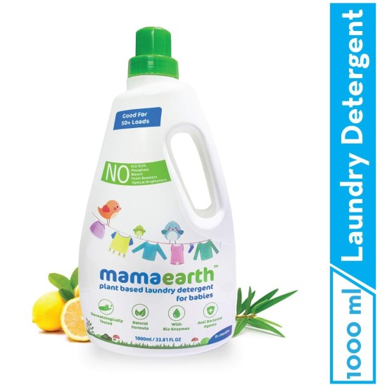 Mamaearth's Plant Based Baby Laundry Liquid Detergent, With Bio-Enzymes and Neem Extracts, 200ml