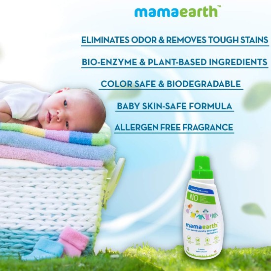 Mamaearth's Plant Based Baby Laundry Liquid Detergent, With Bio-Enzymes and Neem Extracts, 200ml