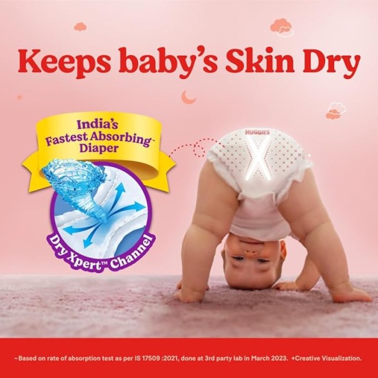 Huggies Complete Comfort Wonder Pants | Pant Style Baby Diapers Newborn / XS Size, 48 Count | India's Fastest Absorbing Diaper, Patented Dry Xpert Channel, Ideal for 0-5 Kgs Visit the Huggies Store