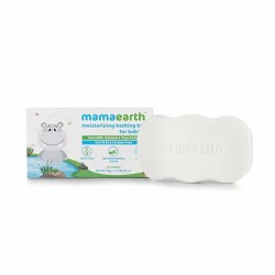 Mamaearth Moisturizing Bathing Bar Soap For Babies - 75g (Pack of 4) | Infused with Goat Milk, Oatmeal & Shea Butter | Cleanses Gently, Retains Moisture, pH Balanced at 5.5