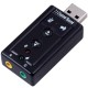 Powerpak 7.1 Channel USB External Sound Card Audio Mic Adapter for Laptop or PC - Just Plug and Play