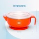 Mee Mee Stay Warm Baby Steel Bowl with Suction Base, Red (Pack of 1)