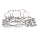 Neelam Stainless Steel 24 Gauge Classic Dinner Set, Solid 50 Pcs Set Serving 6 People, Silver, Durable, Dishwasher Safe, Ideal Gifting Dinner Set for Anniversary, Wedding, Housewarming Party. Neelam Stainless Steel 24 Gauge Classic Dinner Set, Solid 50 Pcs Set Serving 6 People, Silver, Durable, Dishwasher Safe, Ideal Gifting Dinner Set for Anniversary, Wedding, Housewarming Party.
