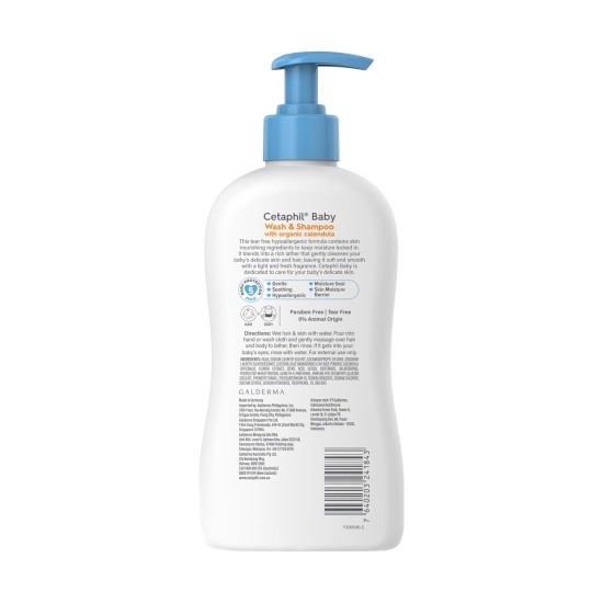 Cetaphil Baby Wash & Shampoo with Organic Calendula (400ml)
