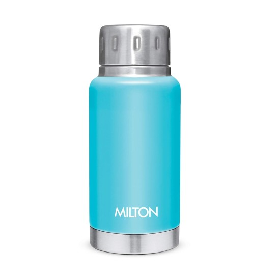 MILTON Elfin 160 Thermosteel Bottle, 160 ml Water Bottles, 24 Hours Hot and Cold, Easy to Carry, Easy Grip, Rust Proof, Tea, Coffee, Office, Travel Bottle, Light Blue MILTON Elfin 160 Thermosteel Bottle, 160 ml Water Bottles, 24 Hours Hot and Cold, Easy to Carry, Easy Grip, Rust Proof, Tea, Coffee, Office, Travel Bottle, Light Blue