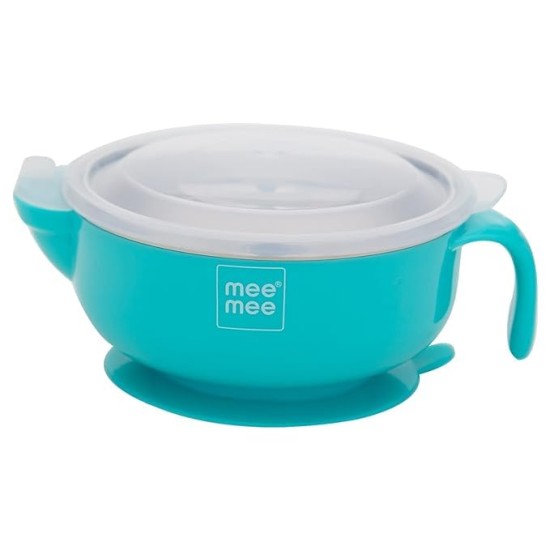 Mee Mee Air Tight Baby Feeding Bowl | BPA Free | Stay Warm Bowl | Food Remains Warm | Multi-Functional Snack/Fruit | Suction Non-Spill Bowl (Blue) Mee Mee Air Tight Baby Feeding Bowl | BPA Free | Stay Warm Bowl | Food Remains Warm | Multi-Functional Snack/Fruit | Suction Non-Spill Bowl (Blue)