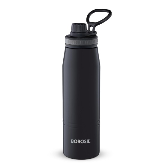 Borosil Hydra GoSports 900 ml Stainless Steel Wate Bottle | Double Wall Vacuum Insulated Flask, Black | 14 Hrs Hot & 18 Hours Cold | Ideal for Personal & Corporate Gifting Borosil Hydra GoSports 900 ml Stainless Steel Wate Bottle | Double Wall Vacuum Insulated Flask, Black | 14 Hrs Hot & 18 Hours Cold | Ideal for Personal & Corporate Gifting