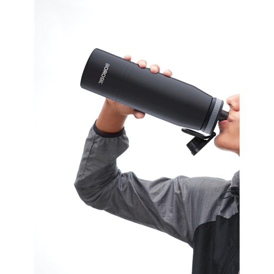 Borosil Hydra GoSports 900 ml Stainless Steel Wate Bottle | Double Wall Vacuum Insulated Flask, Black | 14 Hrs Hot & 18 Hours Cold | Ideal for Personal & Corporate Gifting Borosil Hydra GoSports 900 ml Stainless Steel Wate Bottle | Double Wall Vacuum Insulated Flask, Black | 14 Hrs Hot & 18 Hours Cold | Ideal for Personal & Corporate Gifting