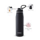 Borosil Hydra GoSports 900 ml Stainless Steel Wate Bottle | Double Wall Vacuum Insulated Flask, Black | 14 Hrs Hot & 18 Hours Cold | Ideal for Personal & Corporate Gifting Borosil Hydra GoSports 900 ml Stainless Steel Wate Bottle | Double Wall Vacuum Insulated Flask, Black | 14 Hrs Hot & 18 Hours Cold | Ideal for Personal & Corporate Gifting