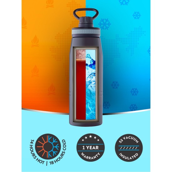 Borosil Hydra GoSports 900 ml Stainless Steel Wate Bottle | Double Wall Vacuum Insulated Flask, Black | 14 Hrs Hot & 18 Hours Cold | Ideal for Personal & Corporate Gifting Borosil Hydra GoSports 900 ml Stainless Steel Wate Bottle | Double Wall Vacuum Insulated Flask, Black | 14 Hrs Hot & 18 Hours Cold | Ideal for Personal & Corporate Gifting