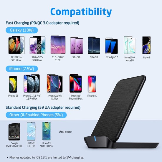 Esr Foldable Wireless Charger, Fast Wireless Charging Stand & Pad, Compatible With Iphone 11/11 Pro Max/Se/Xr/Xs Max/Xs/X, Galaxy S21/S21+/S21 Ultra/S20/S20+/S20 Ultra/Note10, 5W For Pixel 3/4, Black Esr Foldable Wireless Charger, Fast Wireless Charging Stand & Pad, Compatible With Iphone 11/11 Pro Max/Se/Xr/Xs Max/Xs/X, Galaxy S21/S21+/S21 Ultra/S20/S20+/S20 Ultra/Note10, 5W For Pixel 3/4, Black