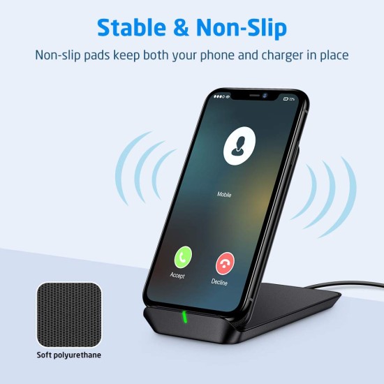 Esr Foldable Wireless Charger, Fast Wireless Charging Stand & Pad, Compatible With Iphone 11/11 Pro Max/Se/Xr/Xs Max/Xs/X, Galaxy S21/S21+/S21 Ultra/S20/S20+/S20 Ultra/Note10, 5W For Pixel 3/4, Black Esr Foldable Wireless Charger, Fast Wireless Charging Stand & Pad, Compatible With Iphone 11/11 Pro Max/Se/Xr/Xs Max/Xs/X, Galaxy S21/S21+/S21 Ultra/S20/S20+/S20 Ultra/Note10, 5W For Pixel 3/4, Black