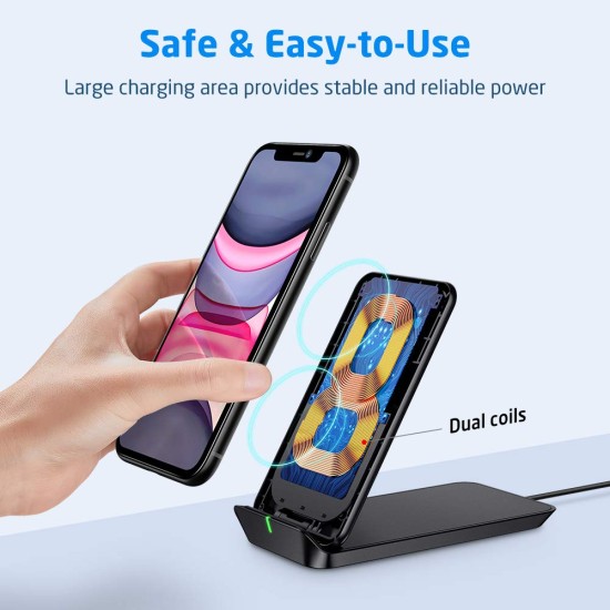 Esr Foldable Wireless Charger, Fast Wireless Charging Stand & Pad, Compatible With Iphone 11/11 Pro Max/Se/Xr/Xs Max/Xs/X, Galaxy S21/S21+/S21 Ultra/S20/S20+/S20 Ultra/Note10, 5W For Pixel 3/4, Black Esr Foldable Wireless Charger, Fast Wireless Charging Stand & Pad, Compatible With Iphone 11/11 Pro Max/Se/Xr/Xs Max/Xs/X, Galaxy S21/S21+/S21 Ultra/S20/S20+/S20 Ultra/Note10, 5W For Pixel 3/4, Black