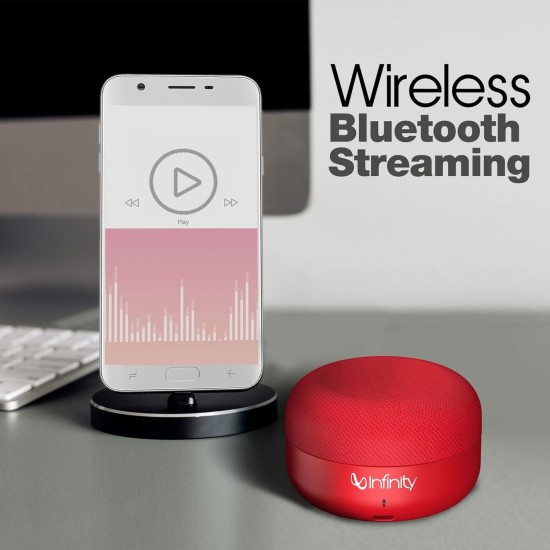 Infinity (JBL Fuze Pint, Wireless Ultra Portable Mini Speaker with Mic, Deep Bass, Dual Equalizer, Bluetooth 5.0 with Voice Assistant Support for Mobiles (Red) Infinity (JBL Fuze Pint, Wireless Ultra Portable Mini Speaker with Mic, Deep Bass, Dual Equalizer, Bluetooth 5.0 with Voice Assistant Support for Mobiles (Red)