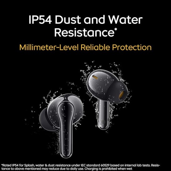 iQOO TWS 1e in-Ear Earbuds with Mic, Upto 30dB Active Noise Cancellation, Fast Charging which Takes 10 mins for 3 Hours Playtime, with Upto 42 hrs Playback time (Flame Yellow)