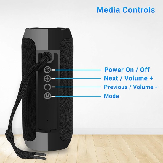 Zebronics Zeb-Action Portable 10W BT Speaker with TWS Function, USB, mSD, AUX, FM, Mic & Fabric Finish(Black) Zebronics Zeb-Action Portable 10W BT Speaker with TWS Function, USB, mSD, AUX, FM, Mic & Fabric Finish(Black)