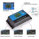 ELEPHANTBOAT ® 10A 12V 24V ABS Solar Panel Charger Controller Battery Dual USB LCD Display Regulator (Blue)