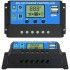 ELEPHANTBOAT ® 10A 12V 24V ABS Solar Panel Charger Controller Battery Dual USB LCD Display Regulator (Blue)