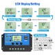 ELEPHANTBOAT ® 10A 12V 24V ABS Solar Panel Charger Controller Battery Dual USB LCD Display Regulator (Blue)