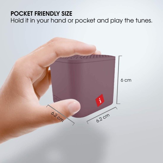 iBall Musi Cube X1 Wireless Ultra-Portable Bluetooth Speakers with FM | Micro SD Card Slot & Built-in Mic (Red Wine) iBall Musi Cube X1 Wireless Ultra-Portable Bluetooth Speakers with FM | Micro SD Card Slot & Built-in Mic (Red Wine)