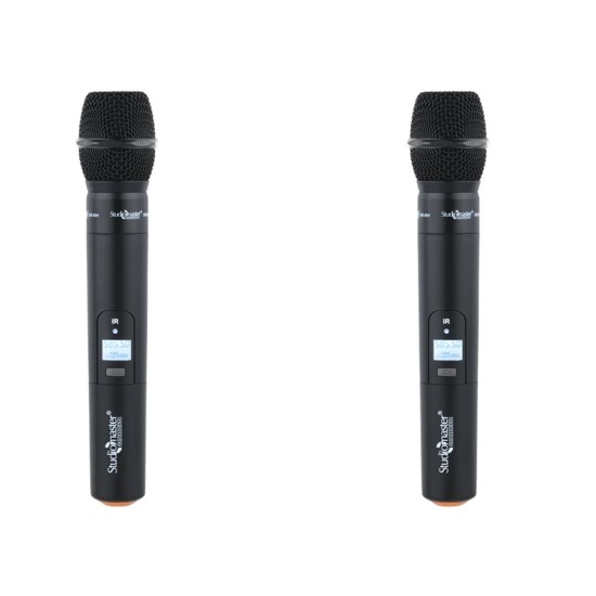 Studiomaster XR 80HH Dual Hand UHF Wireless Microphone, Black