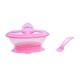 1st Step BPA Free Polypropylene Microwave Friendly Feeding Bowl with Spoon (Pink)