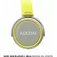 Adcom AD-28038 Junior Wired On-Ear Stereo Headphones with Microphone, Adjustable Leather Padded Cushions and 40mm Drivers (Grey/Green) Adcom AD-28038 Junior Wired On-Ear Stereo Headphones with Microphone, Adjustable Leather Padded Cushions and 40mm Drivers (Grey/Green)