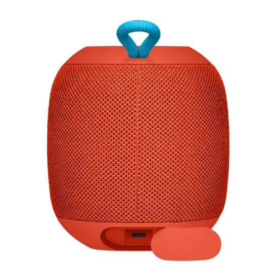 Ultimate Ears Wonderboom Portable Wireless Bluetooth Speaker, Thundering Bass, 360 Sound, Waterproof, Connect Two Speakers for Loud Hi-Fi, 10 Hour Battery Life, 100 ft Range - Fireball Red