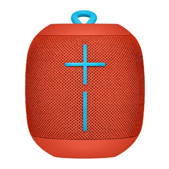 Ultimate Ears Wonderboom Portable Wireless Bluetooth Speaker, Thundering Bass, 360 Sound, Waterproof, Connect Two Speakers for Loud Hi-Fi, 10 Hour Battery Life, 100 ft Range - Fireball Red