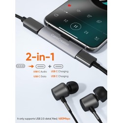 CableCreation USB C Splitter Audio and Charging, USB-C Audio Adapter, Type C Splitter for New iPad Pro, MacBook Air, Galaxy S23 ultra, S9, S10, S20, S21 Ultra, S22, iphone 15 CableCreation USB C Splitter Audio and Charging, USB-C Audio Adapter, Type C Splitter for New iPad Pro, MacBook Air, Galaxy S23 ultra, S9, S10, S20, S21 Ultra, S22, iphone 15