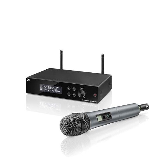 Sennheiser XSW 2-835-C Wireless Microphone with external Antenna(True Diversity) for Live stage, Singers, Presenters. Up to 12 compatible channels, Rackmount kit included & upto 150feet Range