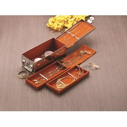 Konquer TimeS Komal Stainless Steel Big Jewellery Box (Standard, Silver)